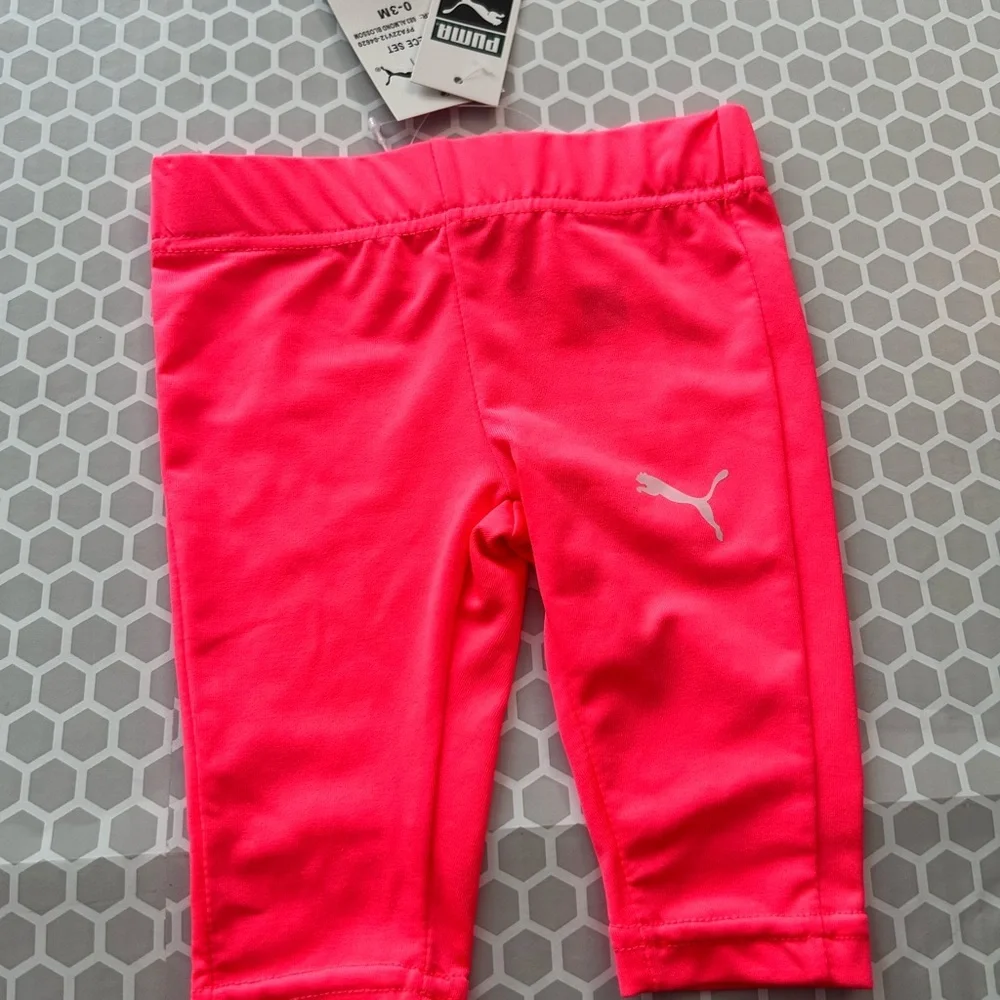 NWT Puma Pink and Neon Pink 2-Piece Set Neon Pink Size 0-3M - Picture 5 of 9
